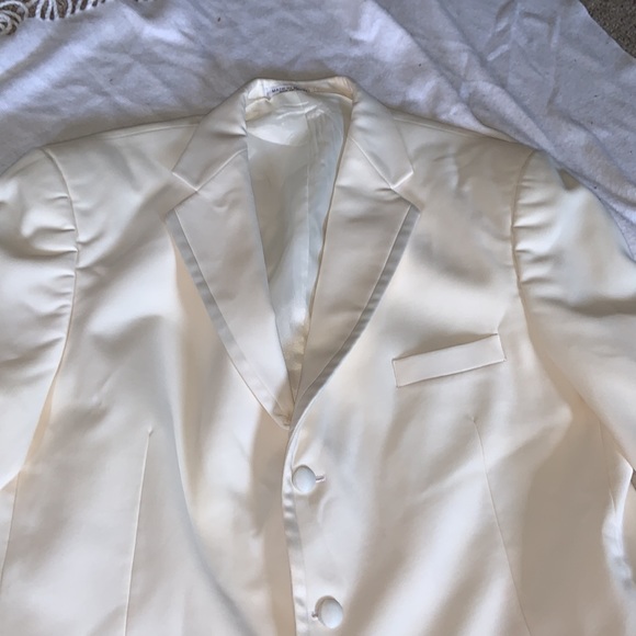 After six ivory white tuxedo jacket size 46 - Picture 2 of 8